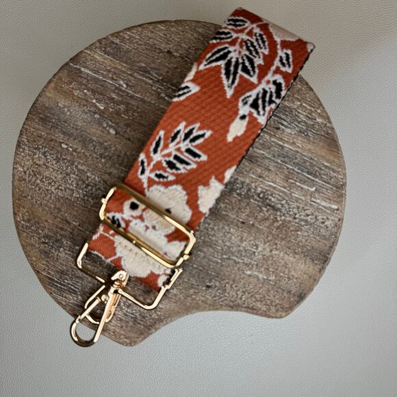 Wide FLORAL Purse Strap Adjustable Crossbody Guitar Strap NEW FAST SHIP - Picture 1 of 3